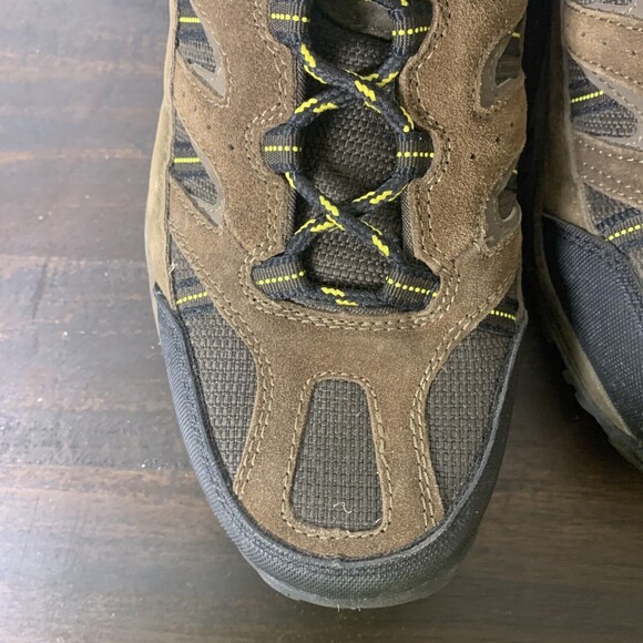 DENALI Mens Hiking Boots Leather 8.5 Trail Outdoor Brown Yellow Earth Tones Lace - Picture 9 of 12